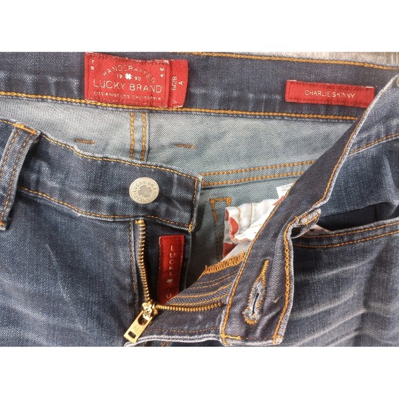 Lucky Brand Jeans Womens 6 / 28 Ankle Ava Skinny Dark Wash Blue - Picture 3 of 11